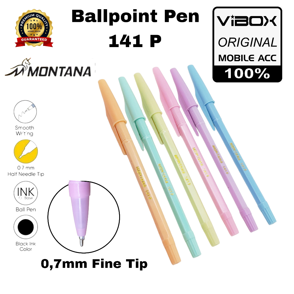 

(5pcs) Terlaris Montana Tinta Hitam / Pulpen / Pena / Ballpoint Montana 141P black Pen Original SML