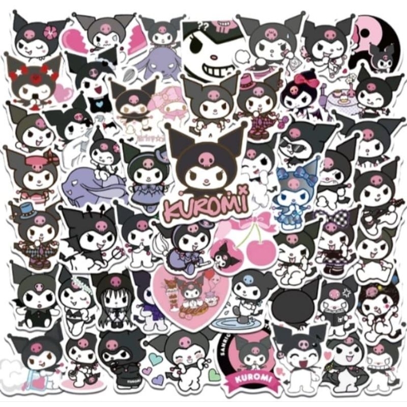 

Stiker Lucu Karakter Kuromi_Stiker Cutting Hiasan Barang-Barang Lucu_Stiker Gift Box