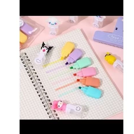 

6 PCS 1 SET STABILLO SANRIO HIGHLIGHTER // STABILLO SANRIO LUCU PENANDA WARNA