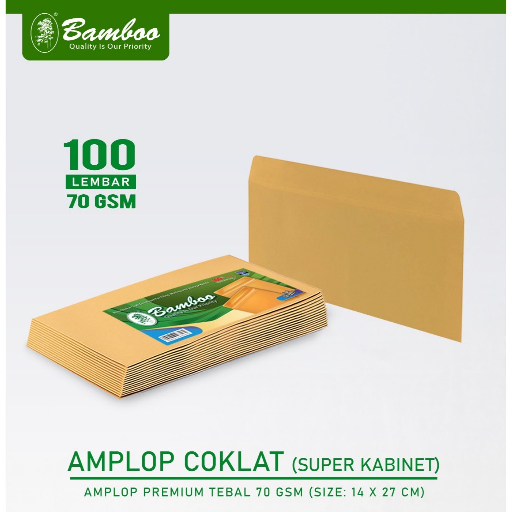 

Bamboo Amplop Coklat Super Kabinet ( isi 100 lembar )