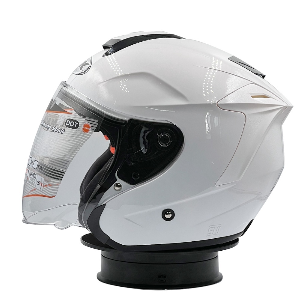 Helm INK Dynamic Solid White INK Half Face Putih Polos