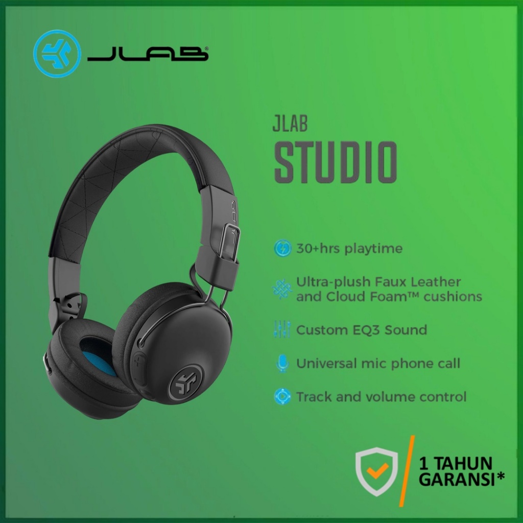 Jlab Studio Wireless Bluetooth On-Ear Headphones Headset