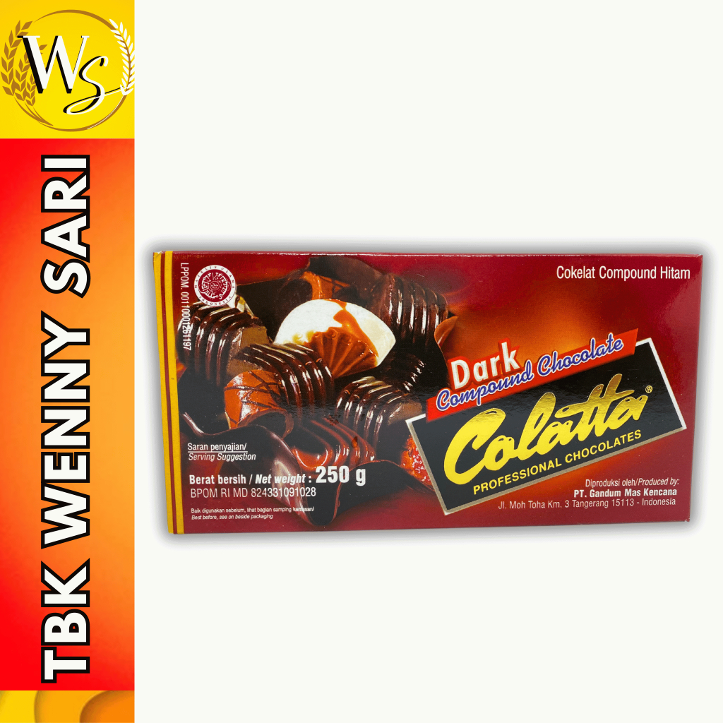 

Cokelat Dark / Dark Chocolate Compound Colatta 250 gram