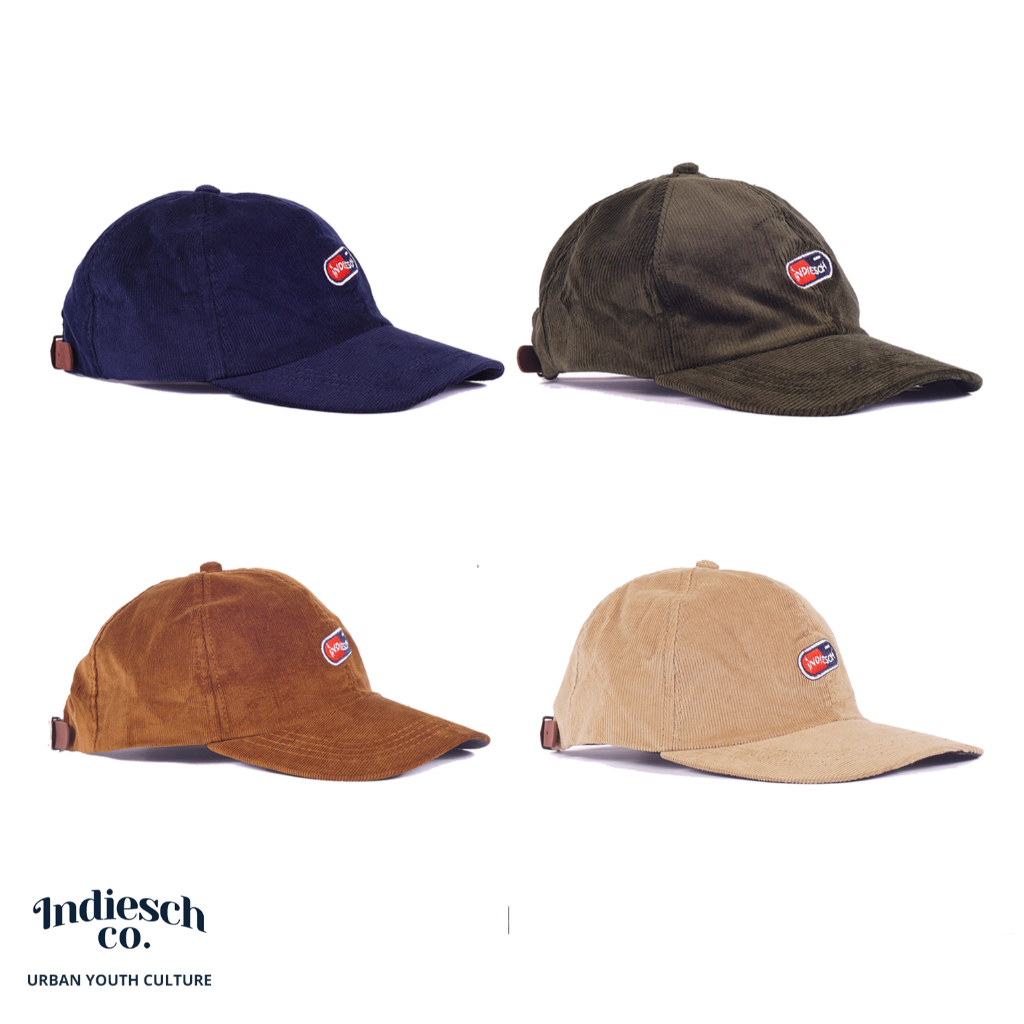 indiesch.co - polo cap corduroy - topi corduroy - topi unisex
