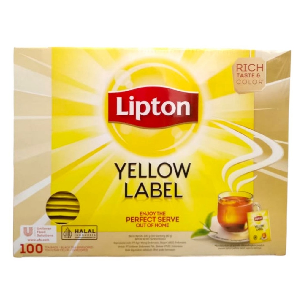 

Teh Celup Kemasan Lipton Yellow Label Black Tea with Enveloped or NonEnveloped (Pack)