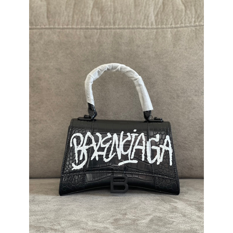 Balenciaga Hourglass Graffiti Warna Hitam VVIP Quality