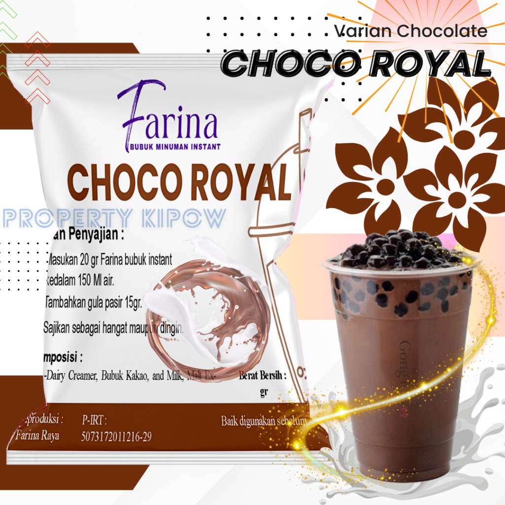 

FARINA Bubuk Minuman Choco Royal - Bubuk Minuman Choco Royal 1kg Plain