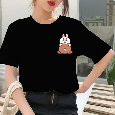 Baju Kaos Tshirt Lucu Wanita Cewek Remaja Jumbo Oversize Lengan Pendek Santai Rumahan / Tshirt Unise