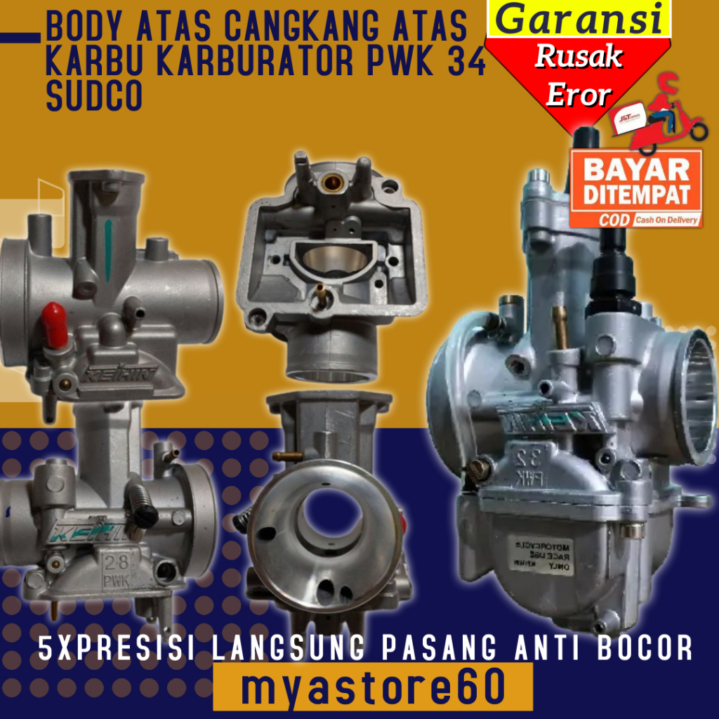 Rangka Bodi Body Badan Cangkang Atas Karburator Karbu Carburator Carbu Karbulator PWK34 PWK 34 SUDCO