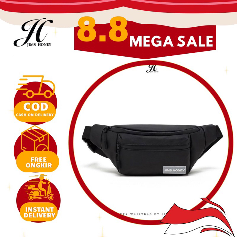 JIMS HONEY OKTA WAISTBAG tas selempang unisex murah waist bag import cewek cowok casual fashion