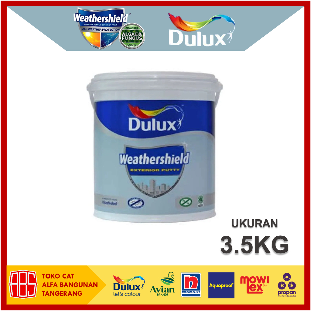 Cat Dulux Weathershield Eksterior Putty 3.5 KG - Dempul/Plamur/Wall Putty/Fiiller/Plamir Tembok Exte