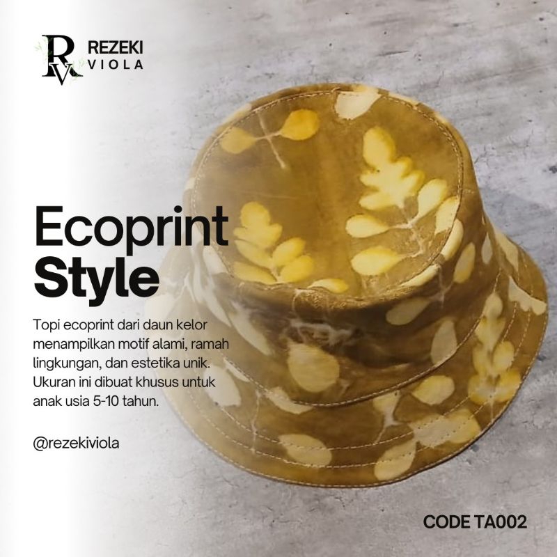 Topi Ecoprint Anak