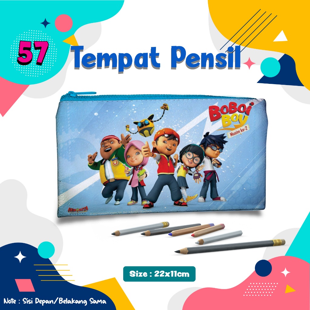 

Pencil Case motif Boboi boy 057 Animal Cute Tempat Pensil Kostak Kotak wadah Pouch dompet