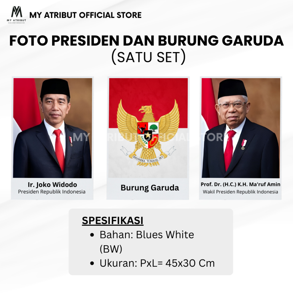 Foto Presiden dan Wakil Presiden, Cetak Foto Presiden dan Wakil Presiden Bahan Premium