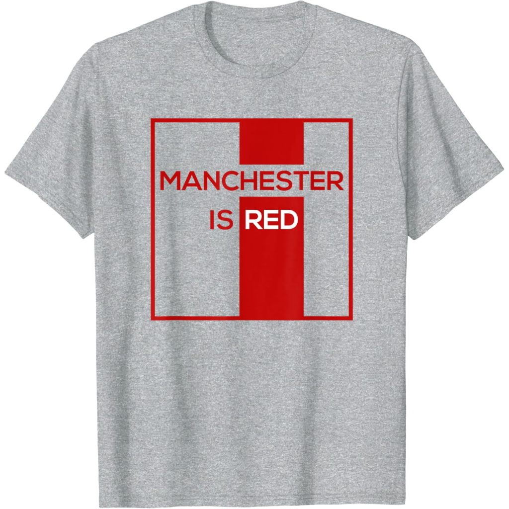 Baju Dewasa Manchester Is Red Funny United Football Supporter T-Shirt Fashion Pakaian Atasan Kaos La