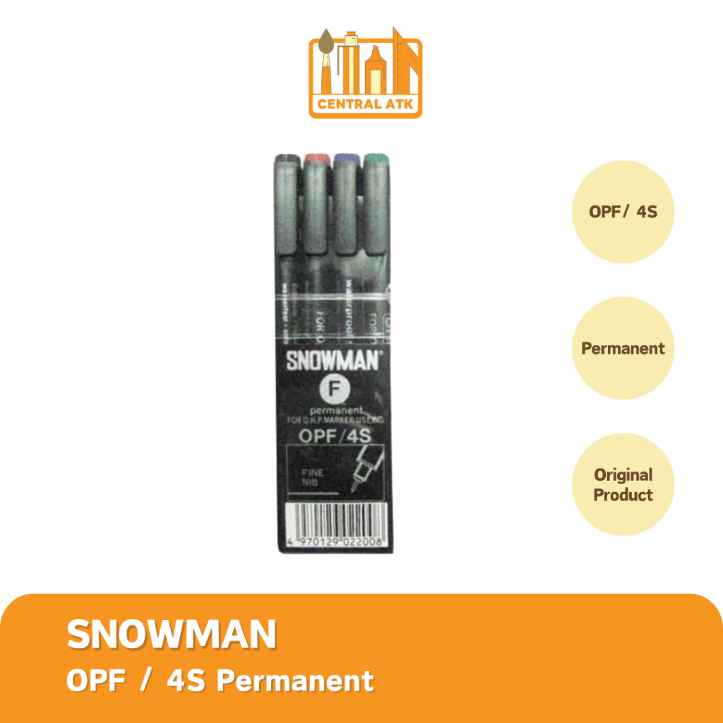 SPIDOL SNOWMAN FINE OHP/OPM 4 WARNA MARKER (MEDIUM)