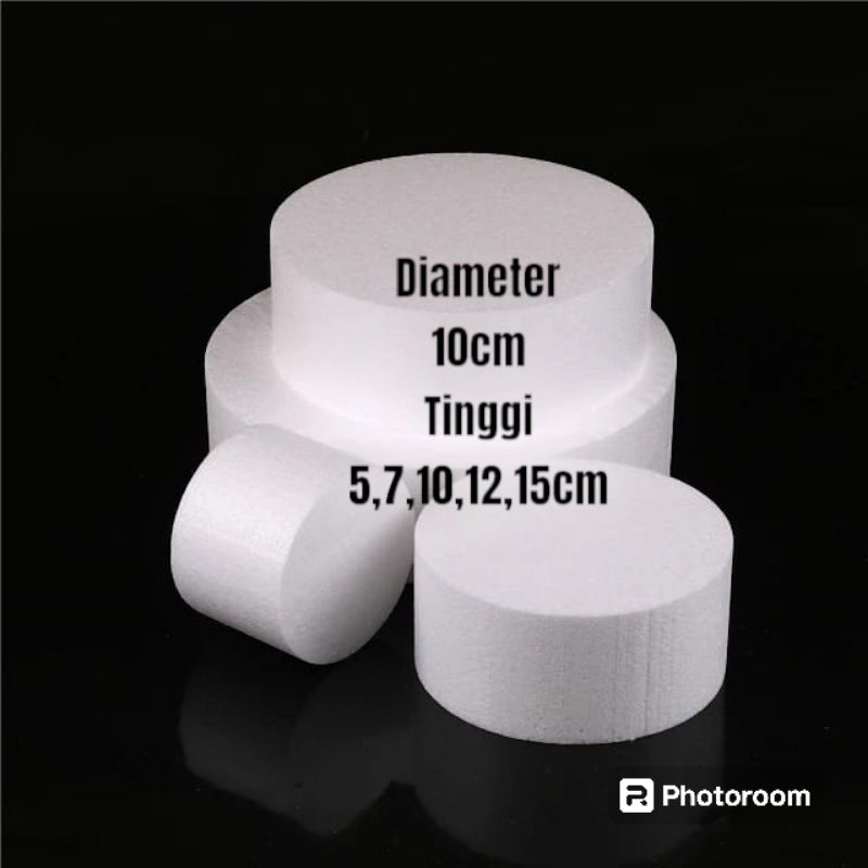 Diameter 10 cm dummy cake bulat styrofoam kue gabus bulat