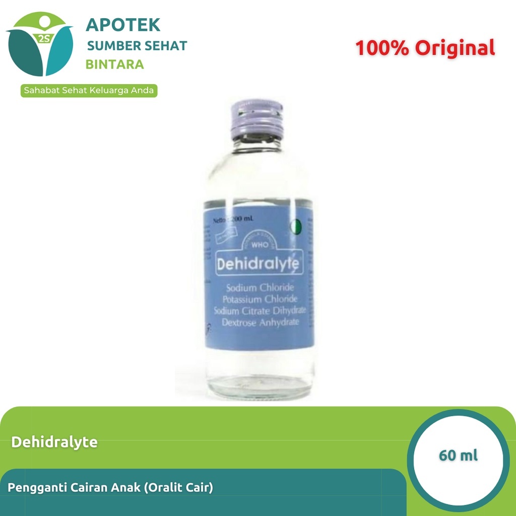 DEHIDRALYTE LARUTAN 200ML - CAIRAN ORALIT UNTUK DEHIDRASI DIARE MUNTAH BAYI
