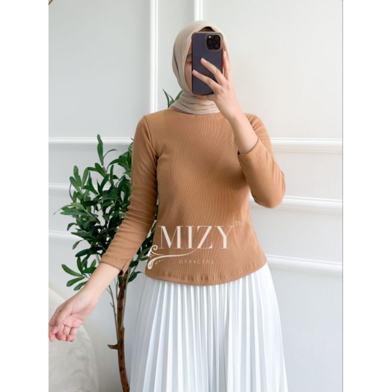 GUEN MANSET Lengan Panjang Atasan Inner Iner Wanita Baju Katun Jumbo Menset Tebal Mangset Blouse Dek