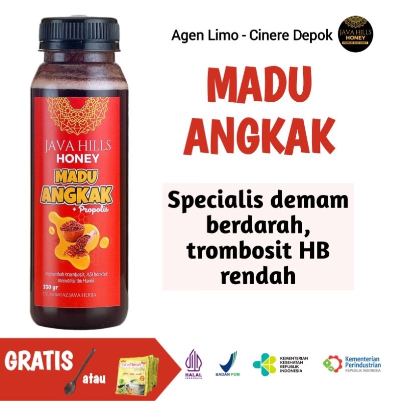 

Madu Angkak Javahills honey Madu Herbal Mengatasi DBD dan menaikan trombosit 320 gr