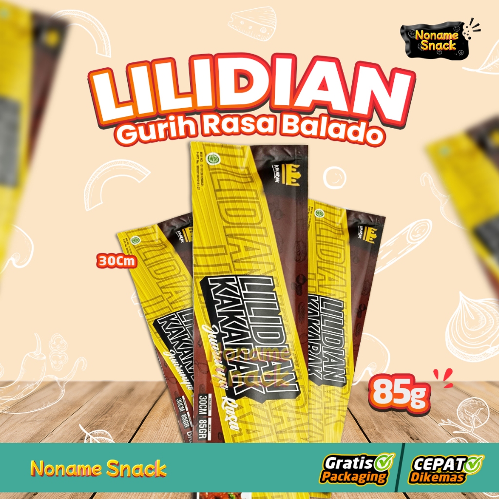 

NoName Snack - Lidi Lidian Pedas Balado Mie Lidi Pedes Balado Super Panjang 30cm - 100 gr