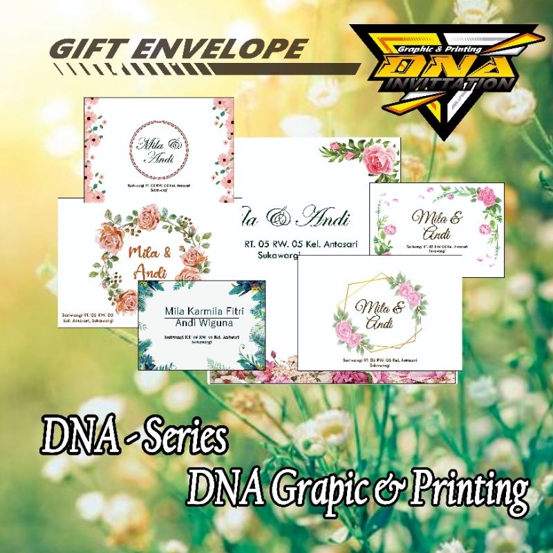 

Amplop Motif Eksklusif DNA Series print nama