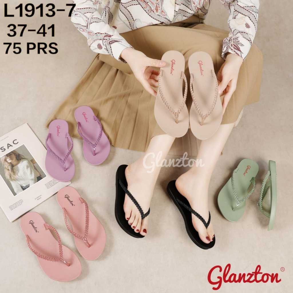 SANDAL WANITA JELLY JEPIT GLITER GLANZTON 1931-7 SIZE 37-41 BISA BAYAR DI TEMPAT ( COD )