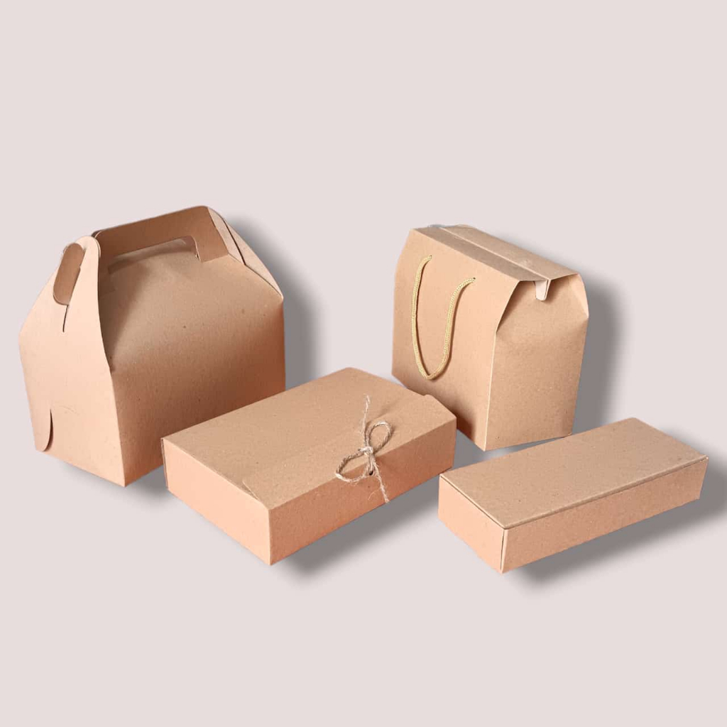 

GABLE BOX / BOX HAMPERS / DUS HAMPERS SOUVENIR / KOTAK KADO BAHAN KRAFT 300 GSM