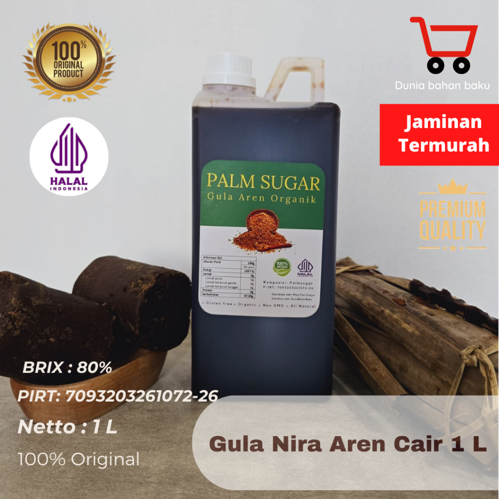 

Gula Aren Cair PALM SUGAR Organik 1 Ltr ORI 100%