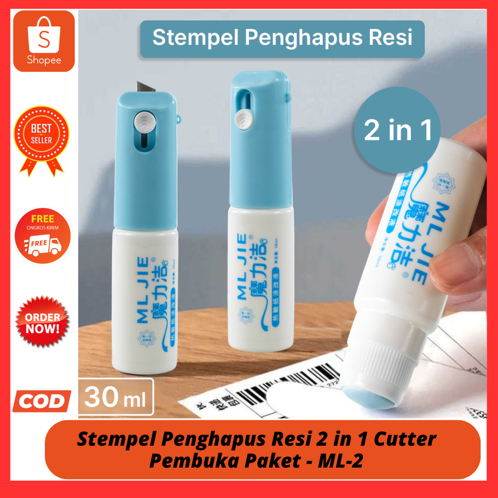 

Stempel Penghapus Resi 2 in 1 Cutter Pembuka Paket - ML-2