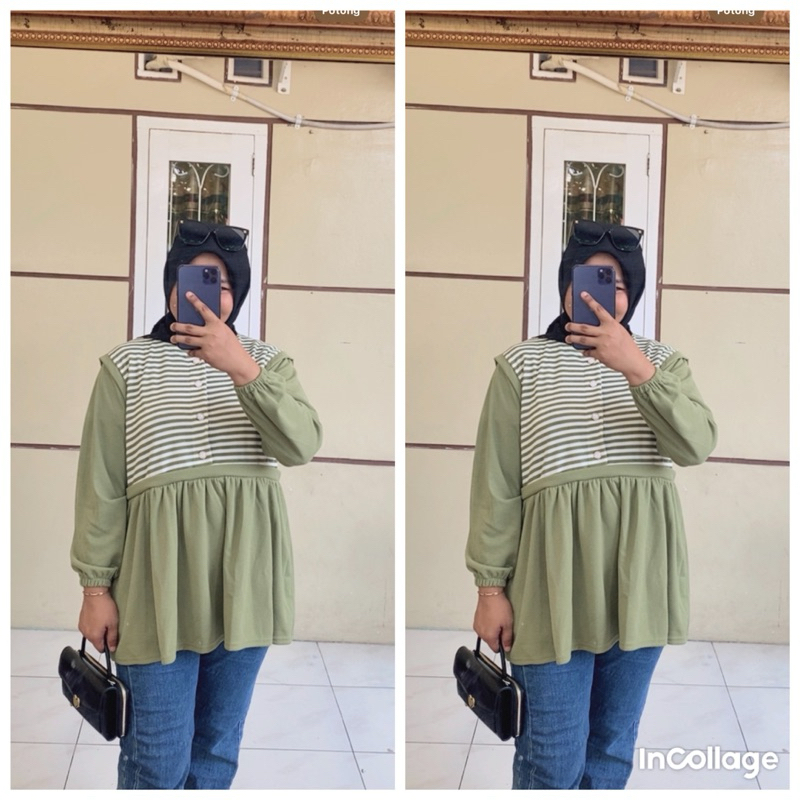 atasan wanita busui kaos knit premium blouse wanita busui atasan vest wanita