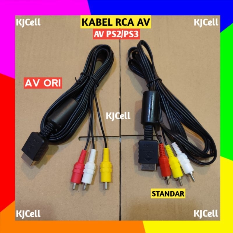 KABEL AV PS2 PS3 RCA ORIGINAL