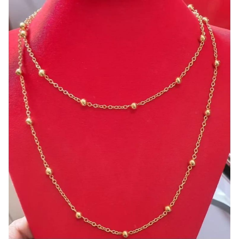 24k kalung bola bola emas asli kadar 99,99% berat 10 gram