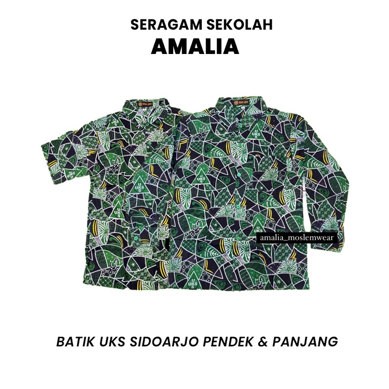 Seragam Batik UKS Sidoarjo Lengan Pendek/Panjang (Seragam Sekolah Amalia)