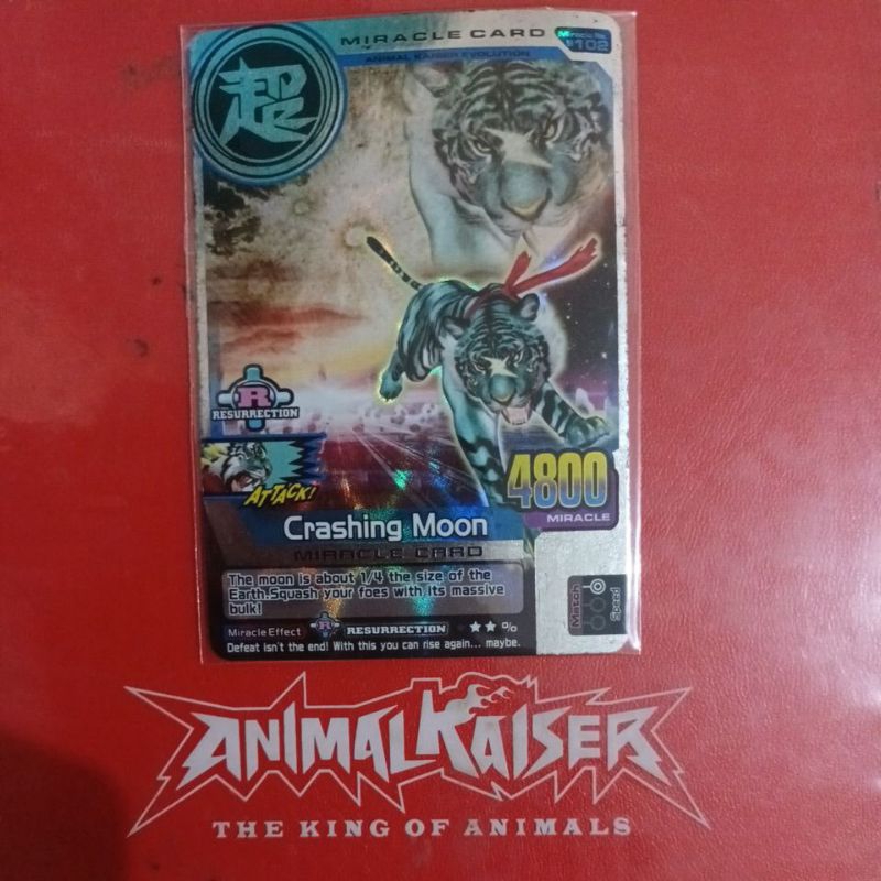 ORIGINAL MESIN 100% PROMO ANIMAL KAISER MIRACLE CARD CRASHING MOON NINJA TRAINED SIEGFRIED SILVER RA