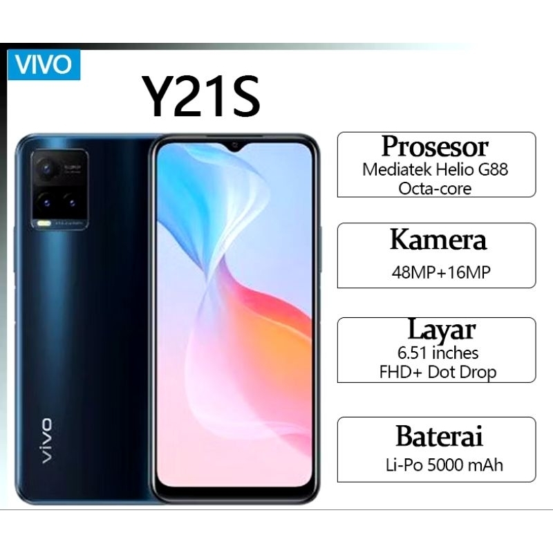 VIVO Y21S  4/128 SECOND FULLSET ORIGINAL