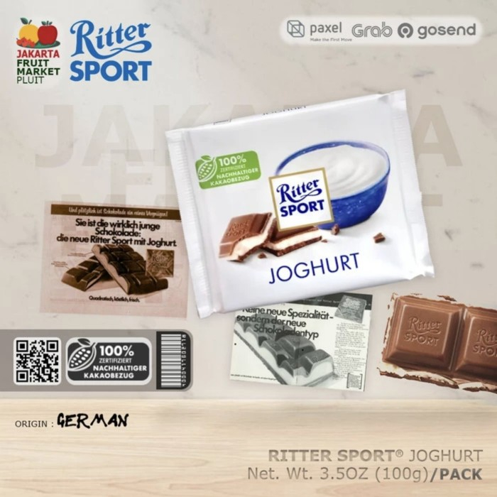 

RITTER SPORT JOGHURT choco yoghurt coklat german