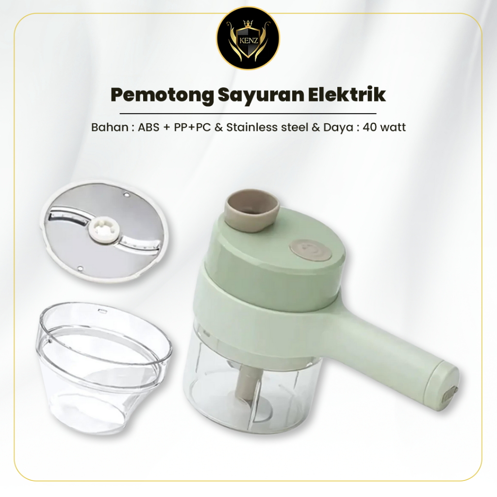 Jual Food Chopper 4 In 1 Alat Pemotong Sayuran Elektrik Portable Mixer Pemotong Sayur Bumbu Dapur
