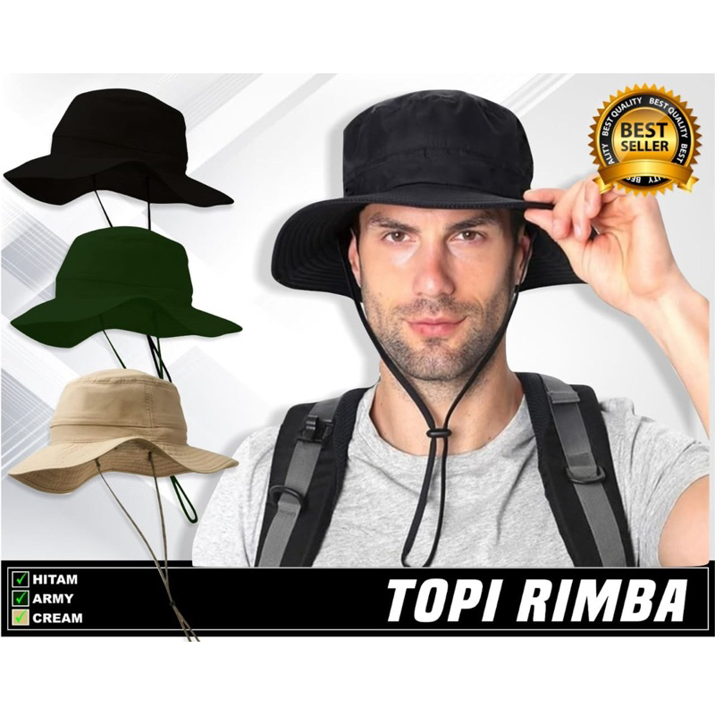 TOPI RIMBA DEWASA - TOPI OUTDOOR - TOPI GUNUNG PRIA WANITA DEWASA LOGO METALIC