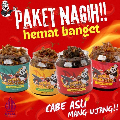 

PAKET SAMBEL HEMAT MANG UJANG 200 GRAM FRESS, BEST SELLER, SAMBAL SIAP MAKAN