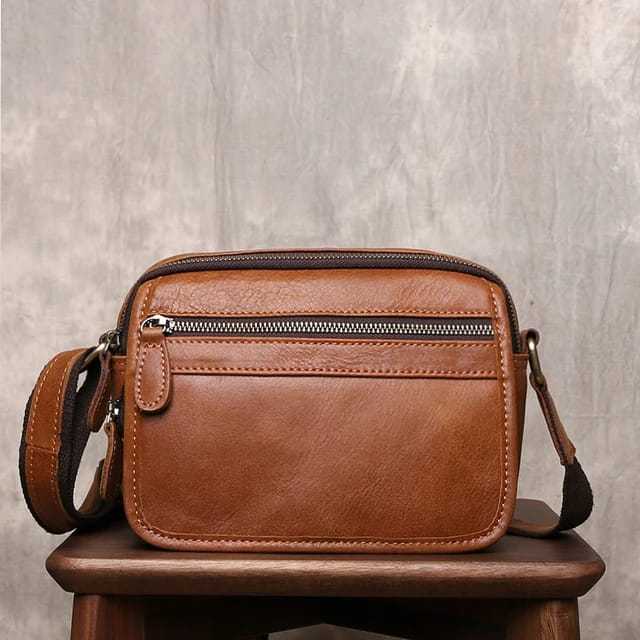 Tas selempang pria model baru kulit asli garut