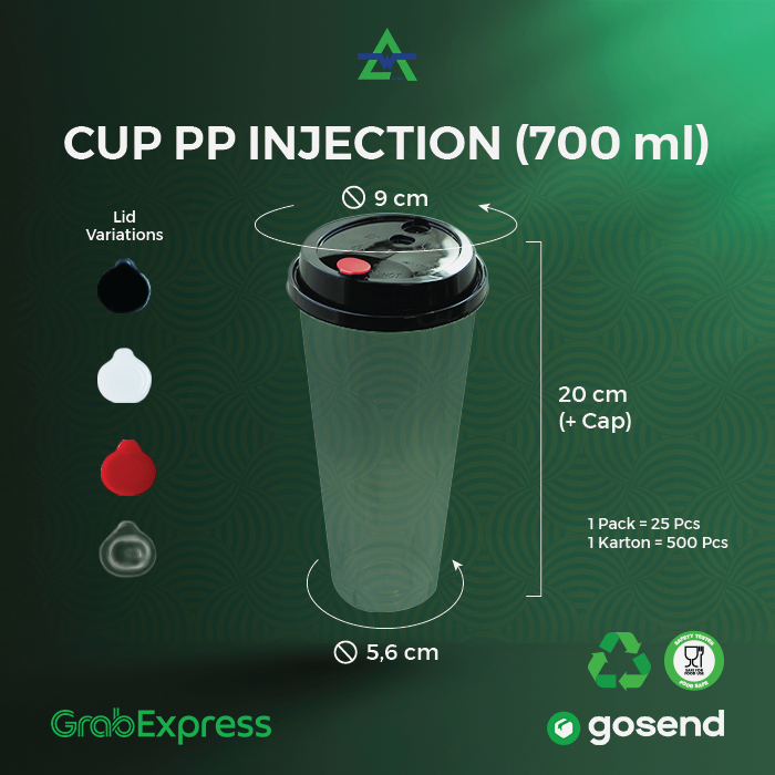 Cup Injection PP 700ml - 500pcs  Wingoh