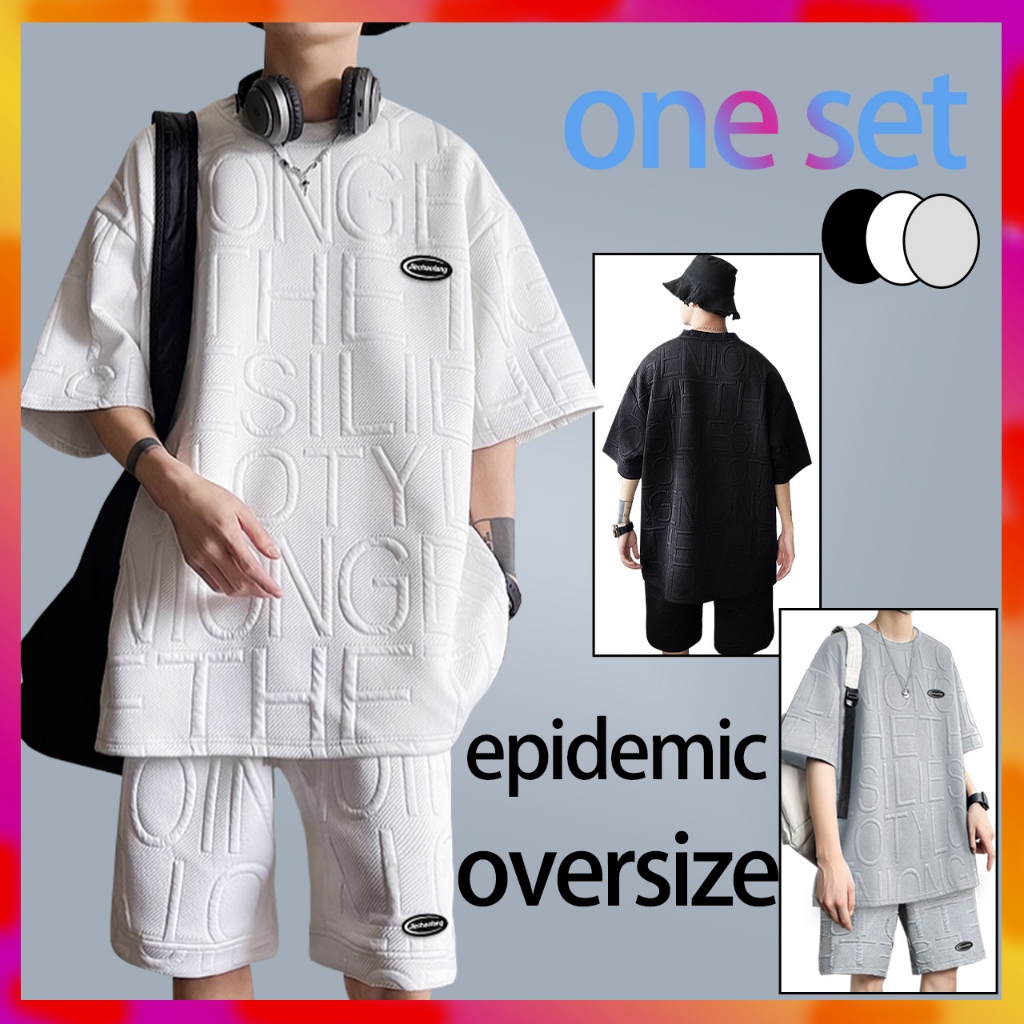 BAJU SETELAN PRIA OVERSIZE KAOS CELANA SET PRIA BAJU SET PRIA DISTRO BAJU SET LAKI LAKI DEWASA OUTFI