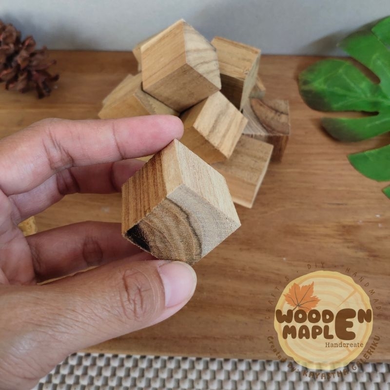 Balok Kubus Kayu Jati | Rubik Kayu | Property Fotografi | Mainan Kayu Edukasi