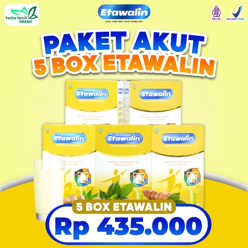 

[UP] 5 box ETAWALIN 100% ORI - SUSU KAMBING ETAWALI ATASI MASALAH NYERI SENDI DAN TULANG Halal BPOM