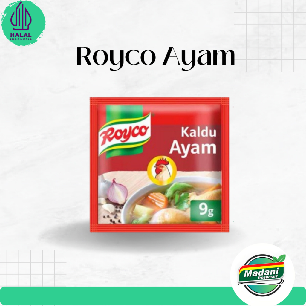 

Royco Ayam / Penyedap Rasa Kaldu Ayam 9 gram (Bumbu Dapur)