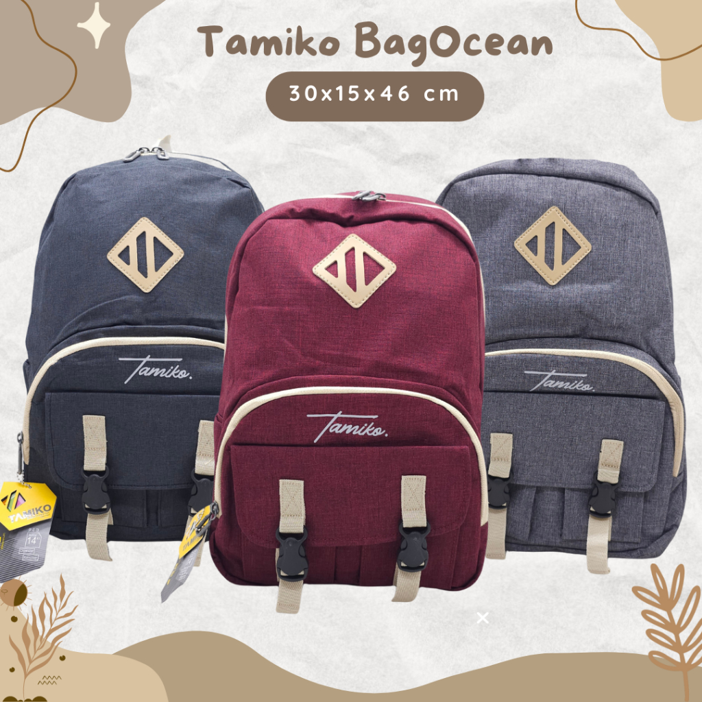 Tas Tamiko Jeans Kanvas 16 Inch 4 Ruang Import Jepang Original Murah / Tas Sekolah SD Tamiko Kanvas 
