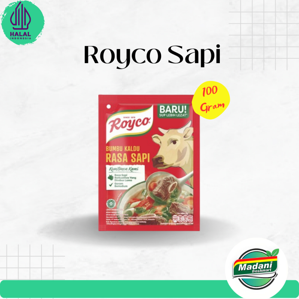 

Royco Sapi / Penyedap Rasa Kaldu Sapi 100 gram (Bumbu Dapur)