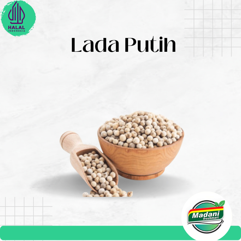 Lada Putih / Lada putih Bulat Berkualitas 1 Kg