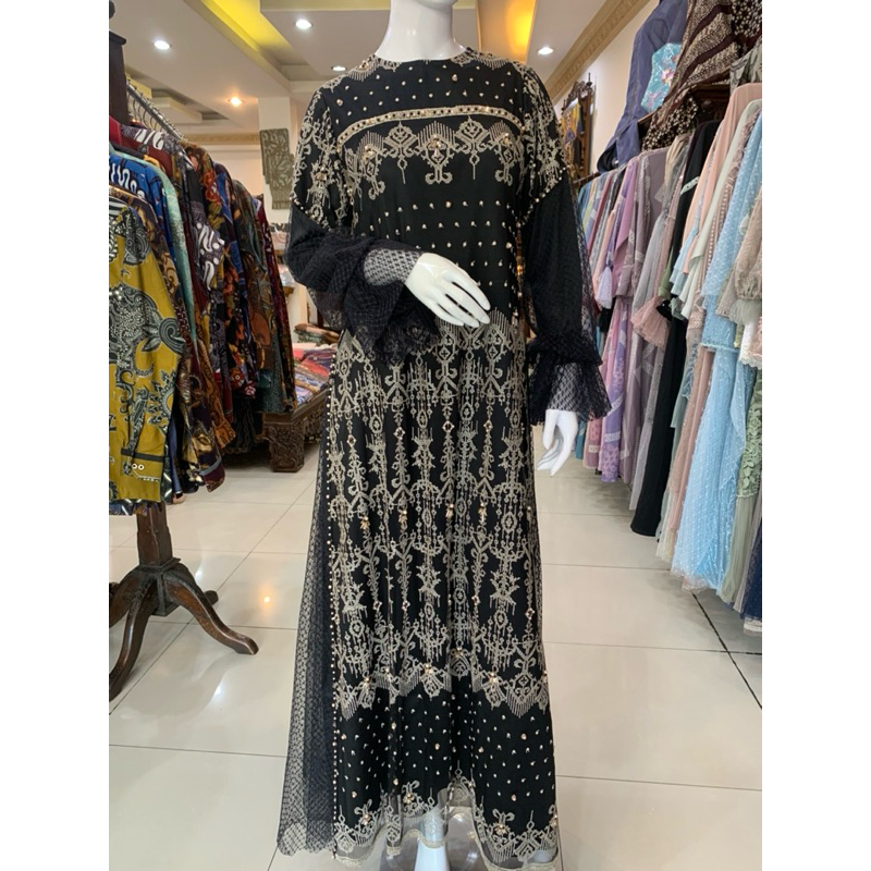 Qoni | Gaun Naniya | Gaun Pesta Premium | Gaun Borkat | Gaun Berpayet